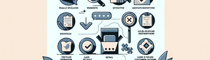 Greseli comune de evitat în paginile de produs